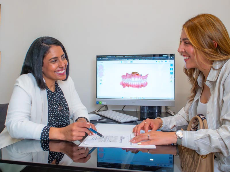 discussing financing options for dental care at Broadwing Dental Studio